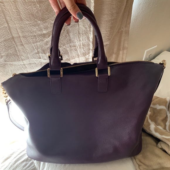 Tory Burch • Large “HoBo” Handbag • (Eggplant) - Picture 3 of 7